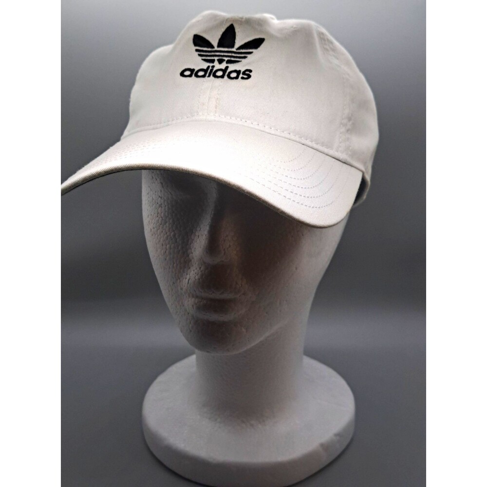 adidas Originals Men’s Trefoil Logo Baseball Cap White Adjustable One Size